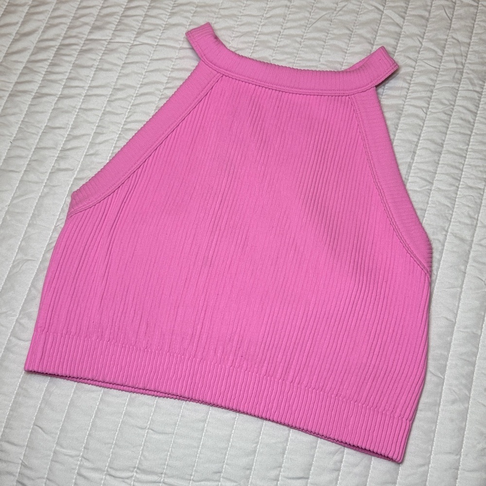 Aerie Pink Ribbed Top - Picture 4 of 7
